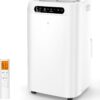 Portable Air Conditioners 14000Btu with Remote Control, 3-in-1 Free Stand Smart Cooling AC Unit with Dehumidifier, Fan, Cools Room up to 700 sq.ft, Auto Swing,24H Timer, Windows Kit Included