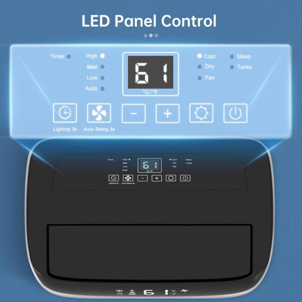 273e3ea96b014805b17504977403e568 Portable Air Conditioner Cools Up to 700 Sq.Ft, 3-IN-1 Energy Efficient Portable AC Unit with Remote Control & Installation Kits for Large Room, Campervan, Office, Temporary Space