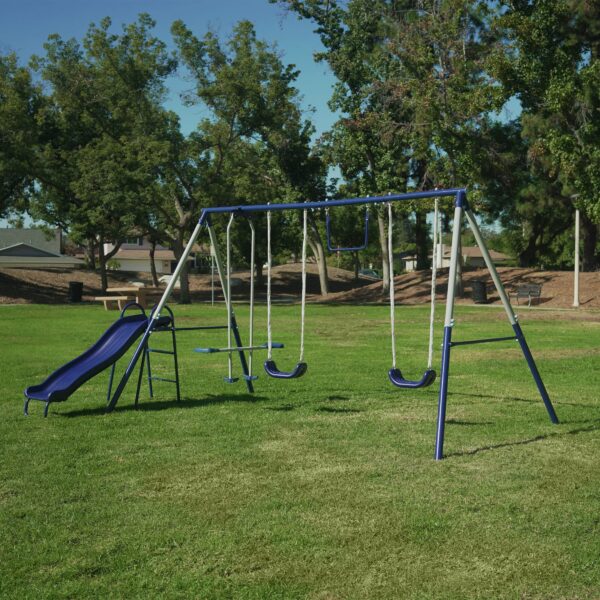 28ef6d8201c64c5199fbdefe2a6393a3 Swing Set, Outdoor Playset for Kids with Slide