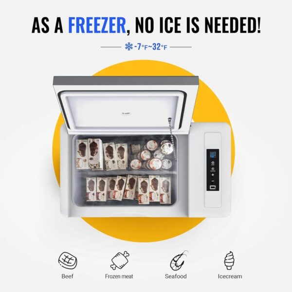 28fb4553e3654796bf2102fedc70d86c 12 Volt Refrigerator 12V Car Fridge 23 Quart Portable Freezer Compressor Cooler 12/24V DC 110~240 Volt AC for Truck Van RV Camper SUV Travel Camping Road Trips Tailgating -7℉~50℉