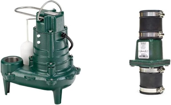 Waste-Mate 267-0001 Sewage Pump, 1/2 HP Automatic – Heavy-Duty Submersible Sewage, Effluent or Dewatering Pump