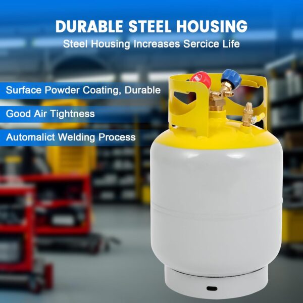 2b78fdb94e4d4816ae6c806dba407066 30 LB Refrigerant Recovery Tank for R12, R22, R134A, R410A Refrigerant with 1/4 SAE Y-Valve Liquid/Vapor Reclaim Tank AC Freon Recovery Tank Refrigerant Recovery Cylinder Tank Reusable-FAHKNS
