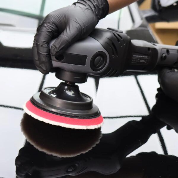 2d5abf7501a04323bd2d5b252bc6bca9 18V Cordless Car Polisher, 15mm Orbit 2000-4800 OPM Portable Buffer Polisher with 7 Variable Speed 2Pcs 4.0Ah Battery, 6 Sponge Pads,2 Wool Pad, Tool Bag for Car Polishing, Waxing