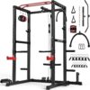 Sportsroyals Power Cage,1600lbs Multi-Function Power Rack with Adjustable Cable Crossover System and More Training Attachment, Weight Cage for Home Gym
