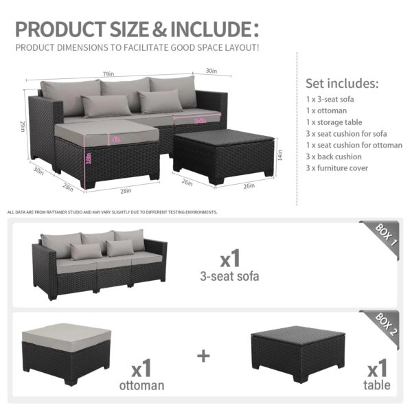 2f26e8673ad44d79a185c0fbbd7af28e 3 Pieces Patio Furniture Set with Ottoman and Outdoor Storage Table
