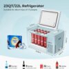 12 Volt Refrigerator 12V Car Fridge 23 Quart Portable Freezer Compressor Cooler 12/24V DC 110~240 Volt AC for Truck Van RV Camper SUV Travel Camping Road Trips Tailgating -7℉~50℉