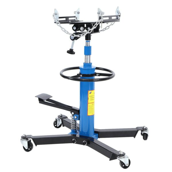 31f9b8bbbe0c4985bb00bdd5ae3992fd 1660 Pounds Hydraulic Car Transmission Jack Vertical Lift with 360° Swivel Wheel Pedal ,Blue,33"-70"(0.75Ton)
