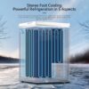 3.5 Cubic Feet Chest Freezer with 2 Removable Baskets Free Standing Top Open Door Compact Freezer with Adjustable Temperature for Home/Kitchen/Office/Bar (3.5 Cubic Feet, White)