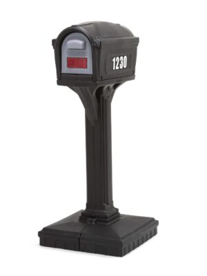 Simplay3 Dig Free Easy Up Classic Black Plastic Mailbox