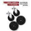 17 Gal Electric Oil Drain with 110V Pump & 8 Ft Hose,Low Profile & T Folding Handle Oil Drain Cart for Truck Cars SUVs