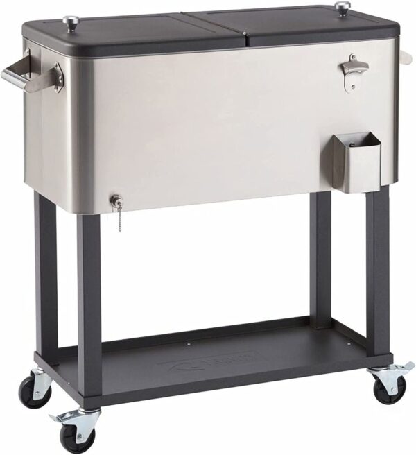 34bcb319680f4413941d9a4b9f6a7c48 TRINITY Stainless Steel Cooler with Cover (100 Quart)