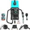145A MIG Welder, 110V/220V Dual Voltage Gas/Gasless Flux Core MIG Welder/Lift TIG/Stick 3 in 1 Synergic MIG145 9GEN Welding Machine, Flux/Solid Welder Digital Screen Display