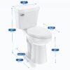 21Toilet, Elongated Toilets for Bathrooms, Two-Piece Toilet with Soft Close Seat, 1.28 Siphonic Flush Toilet with Universal Height ADA Cotton White