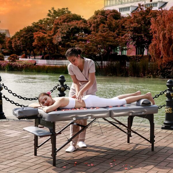 374900ee9ad8403d9cdc87abec4f77a6 30′′ Montour Lx Massage Table Package with 3′′ Memory Foam,Dove Grey