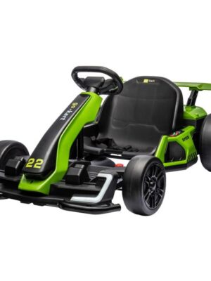 24V Electric Go Kart, with 300W Strong Motor, Drift/Sport Mode, Big Battery, Eva Tire,Length Adjustmen for Outdoor Racing Toy-Green