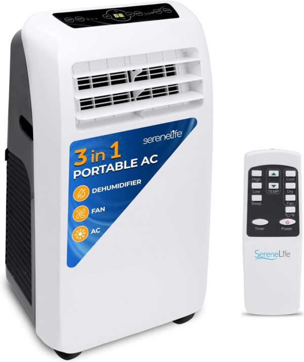 38730b8ad701416dbd175cc14b2428f1 3-in-1 Portable Air Conditioner with Built-in Dehumidifier Function,Fan Mode, Remote Control, Complete Window Mount Exhaust Kit
