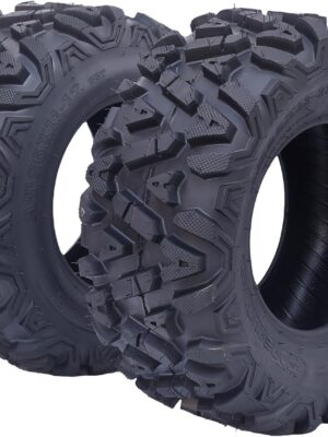 26x12x12 Atv Tires, Set of 2 Atv Tires 26x12-12 6PR, All Terrain Atv/Utv Off-Road Tires, Black
