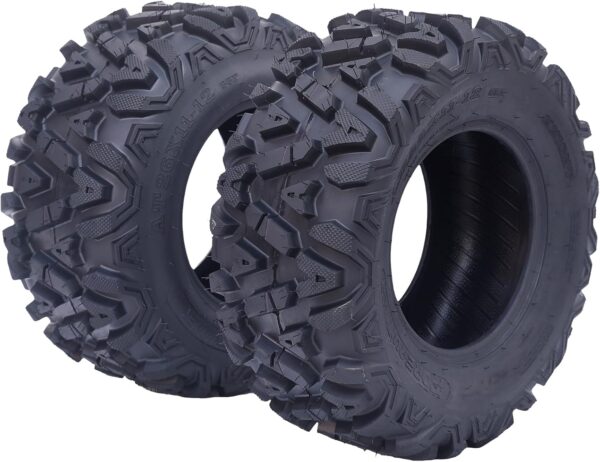 3897fc0bf7df45ea88eda4bb5c73e64d 26x12x12 Atv Tires, Set of 2 Atv Tires 26x12-12 6PR, All Terrain Atv/Utv Off-Road Tires, Black