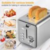 whall Toaster 2 slice Stainless Steel Toasters with Bagel, Cancel, Defrost Function, for Various Bread Types