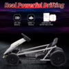 24V Go Kart for Kids 8-12, 300W*2 Motors, 9Ah Battery, 8MPH Speed, Music, Horn, 175lbs Max Load – White