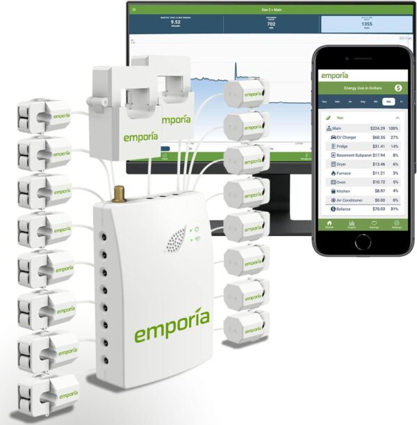Smart Home Energy Monitor with 16 50A Circuit Level Sensors | Vue - Real Time