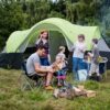 UNP Camping Tent 10-Person-Family Tents, Parties, Music Festival Tent, Big, Easy Up, 5 Large Mesh Windows, Double Layer, 2 Room, Waterproof, Weather Resistant, 18ft x 9ft x78in