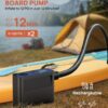 Tire Inflator Portable Air Compressor, Rechargeable Electric Paddle Board Pump 150PSI, 3X Faster Inflation 9 Pump Modes,Auto Air Pump for Car Tires Motorcycle Bike Ball SUP Tent Kayak Float