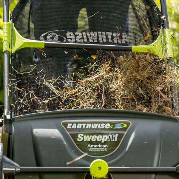 3f427db652d249abbfebd388ee8c35a9 21-Inch Width Leaf & Grass Push Lawn Sweeper, Black