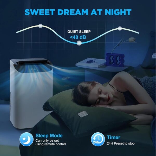 425de8b98e7942339b137864b55ce94c 14000 BTU Portable Air Conditioners with Remote Control, 3-in-1 Free Standing Cooling AC Unit with Fan & Dehumidifier, Cools Room up to 700 sq.ft, Smart/Sleep Mode,3 Speed,Auto Swing,24H Timer
