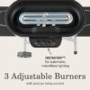 RoadTrip Portable Stand-Up Propane Grill with 3 Adjustable Burners & Instastart Ignition, 20,000 BTUs of Power for Outdoor Cooking