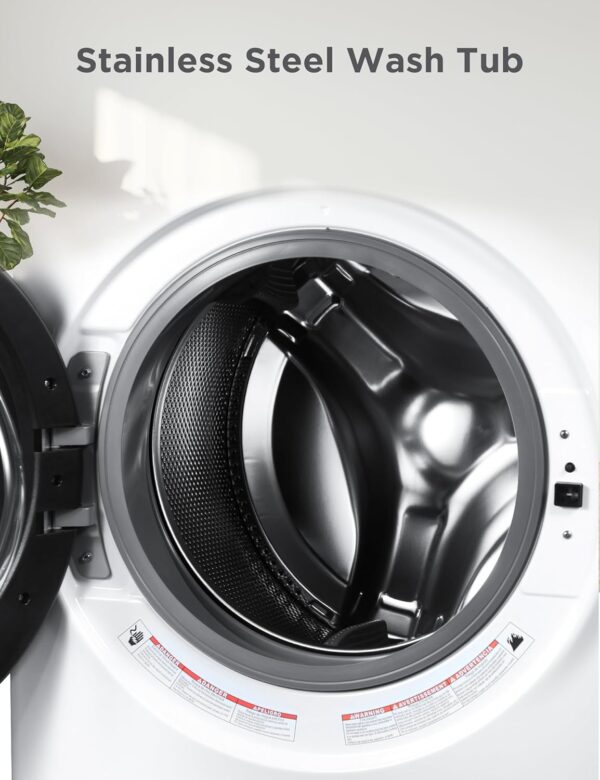43c4d31ed5ef4799a6e58d50285ba1ad 0.9 Cu. Ft. Portable Washer, 6.6 lb. Capacity Washing Machine for Homes & Apartments, 5 Wash Cycles, Quick Connect Sink Adapter and Drain Hose Included, Transparent Lid, BPWM09W, White