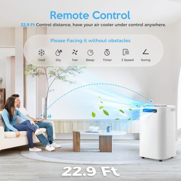 44951f11a09a432cb20679a15427ba80 Portable Air Conditioners 14000Btu with Remote Control, 3-in-1 Free Stand Smart Cooling AC Unit with Dehumidifier, Fan, Cools Room up to 700 sq.ft, Auto Swing,24H Timer, Windows Kit Included