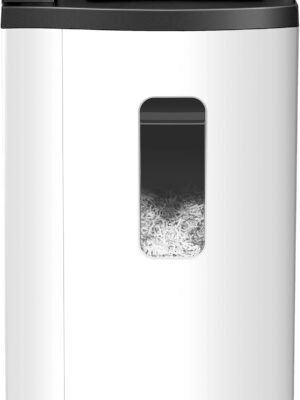 150 Sheet Auto-Feed Micro Cut Paper Shredder for Home Office Use, P-5 Super High Security (5/64 x 19/32 inches), Large 6-Gallon Bin, 20-Min Continuous Run, 55dB Ultra-Quiet, White