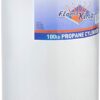 Steel Propane Tank Cylinder with POL Valve and Collar, Great for Mixed Heating Systems, Home fireplaces, Dryers and Grills-Flame King