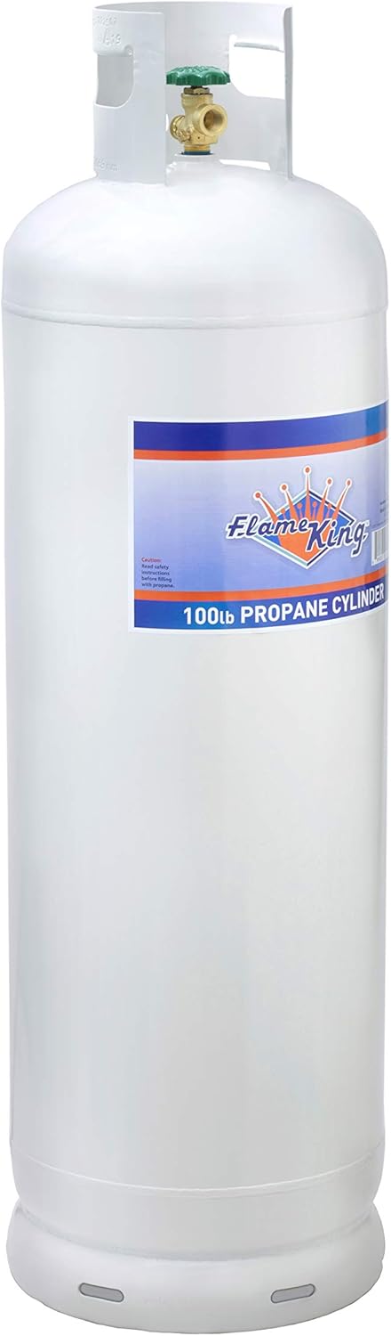 45c463c92b4441ba9ee8fe7f1f44be59 Steel Propane Tank Cylinder with POL Valve and Collar, Great for Mixed Heating Systems, Home fireplaces, Dryers and Grills-Flame King
