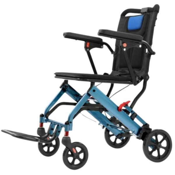 465dcd15f7d3470f935c4aa409f38fbd Ultra-Light Portable Folding Wheelchair, Travel-Friendly with Handbrake, 220 lbs Capacity, Ideal for Elderly & Children, 34.2×32.6 Unfolded Dimensions