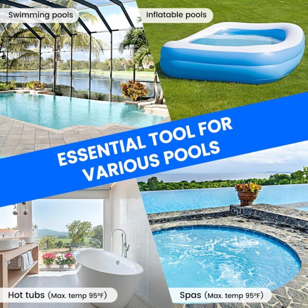 4701309ffa33467f8fdd2cdafd7cafb4 Pool Vacuum for Above Ground Pool with a Telescopic Pole, Running time up to 1H, T403 Handheld Rechargeable Pool Cleaner with Powerful Suction up to 18.5 gallons/min, Ideal for Leaves, Debris