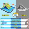20.66x16.4FT Inflatable Water Slide for Big Kids, Water Park for Kids Backyard with Large Double-Layer Pool,3 Extra-Long Slides,Climbing Wall, 2 Water Cannons, Water Spraying, 750W Air Blower