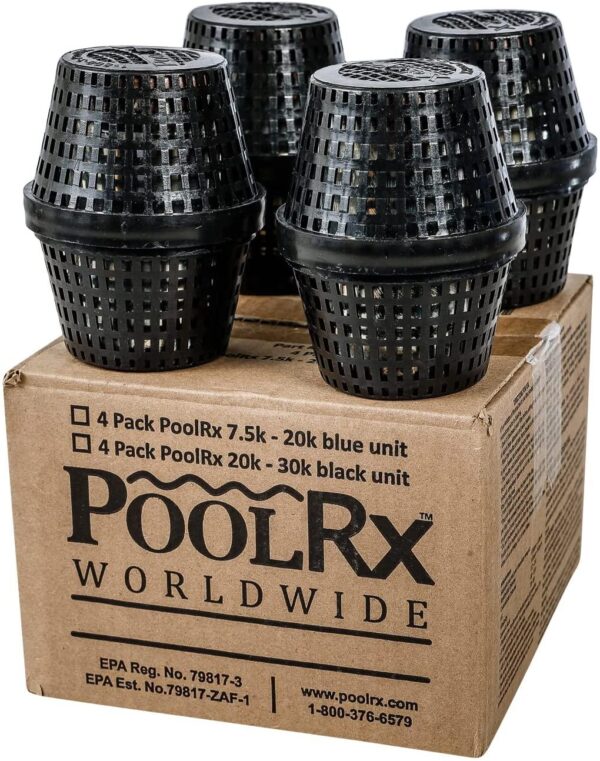 476913eb30584346b72cef13df991792 PoolRx 101067 Black Units Swimming-Pool-Algaecides (4 Pack), 20,000-30,000 Gallon