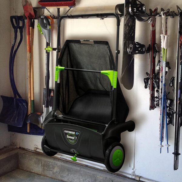 47aba87f1f0a4b8b95e840d9f2e0da68 21-Inch Width Leaf & Grass Push Lawn Sweeper, Black