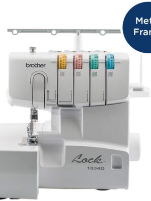 1034D Serger, Heavy-Duty Metal Frame Overlock Machine, 1,300 Stitches Per Minute, Removeable Trim Trap, 3 Included Accessory Feet