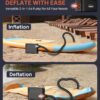 Tire Inflator Portable Air Compressor, Rechargeable Electric Paddle Board Pump 150PSI, 3X Faster Inflation 9 Pump Modes,Auto Air Pump for Car Tires Motorcycle Bike Ball SUP Tent Kayak Float