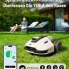YUKA Mini 500H Robot Lawn Mower Reception 0.12 Acre, Max. 0.17 Acre, Ultrasense AI Vision+ RTK Positioning, Auto Mapping, App Control,45% Slope, Cutting Height 2''~3.5'', 3 Mowing Zones