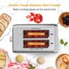 whall Toaster 2 slice Stainless Steel Toasters with Bagel, Cancel, Defrost Function, for Various Bread Types