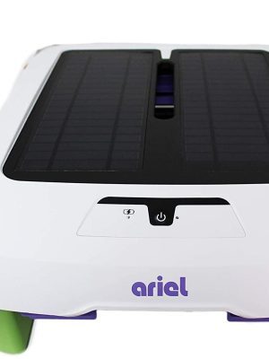 Solar Breeze Ariel Automatic Robot Solar Pool Skimmer with Easy to Empty Oversized Filter Tray and Integrated Smart Technology with Obstacle Avoidance, Plus Solar Powered Cordless Design