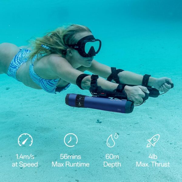 4d821761933a4170b305b74b4ca03300 Waydoo Subnado Underwater Scooter Lite, Water Sports Diving Scooter with Removable Handle, Compact and Portable Water Scooter for Adults&Kids, Scuba Diving Snorkeling Sea Scooter Multiple Uses, Blue
