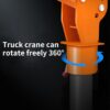 1100lb Folding Dismountable Household Hoist Truck Crane with Electric Hoist (110V) – 880lb Pulling Force, Jib Cranes for Factory, Warehouse, Construction
