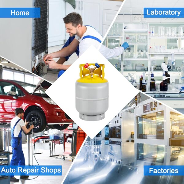 4ec164386ed24adab4fddcc6c06565e6 30 LB Refrigerant Recovery Tank for R12, R22, R134A, R410A Refrigerant with 1/4 SAE Y-Valve Liquid/Vapor Reclaim Tank AC Freon Recovery Tank Refrigerant Recovery Cylinder Tank Reusable-FAHKNS