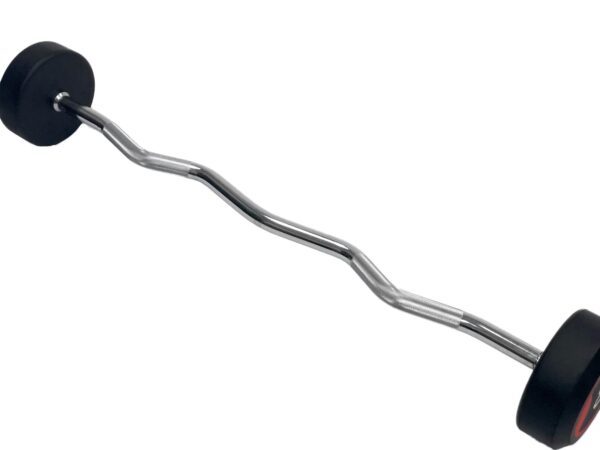 4fd1cb4f1dc54afabb6b483d1d5aadfc 20LB-60LB Ruber EZ Curl Barbell Set (no rack)