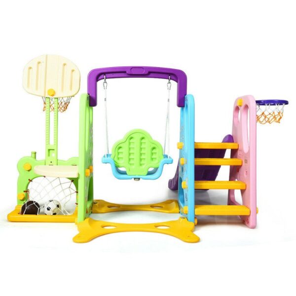 5007f2afadda44de81c92c40a2f93544 Premium 6-In-1 Toddler Slide And Swing Playsets For Indoor Outdoor